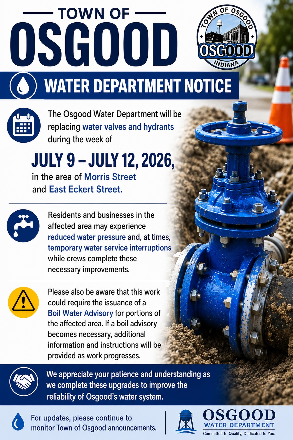 water notice for July 9